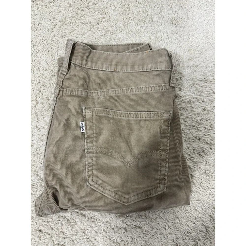 VTG Levi's Tan Corduroy Jeans Men's‎ 33x34 Straight Leg Pants Y2K Classic Grunge